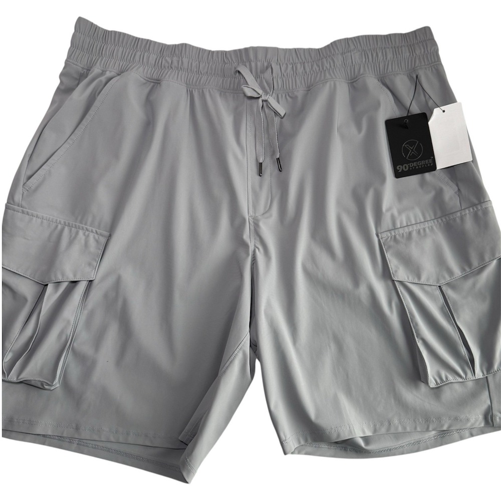 90 Degree By Reflex Cargo Shorts XXL WeatherVane Gray Stretch Athletic Hiking